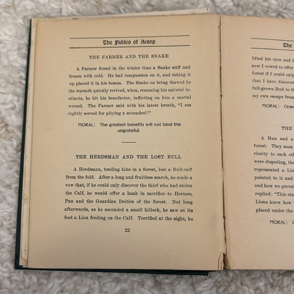AESOP'S FABLES, hardcover, 1913 - Picture 10 of 17